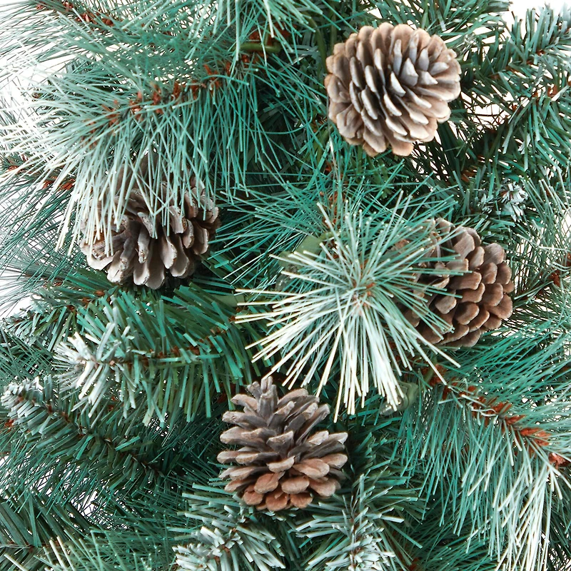 Nearly Natural Frosted Tip 4 Foot Pre-Lit Pine Christmas Tree