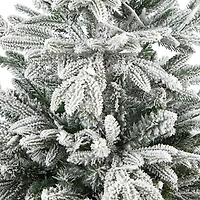 Nearly Natural Flocked In Planter 5 Foot Pre-Lit Spruce Christmas Tree