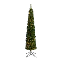 Nearly Natural Pencil Faux 8 Foot Pre-Lit Christmas Tree