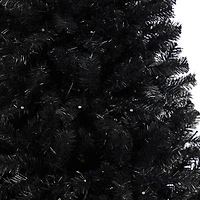 Nearly Natural Black Faux Foot Pre-Lit Christmas Tree