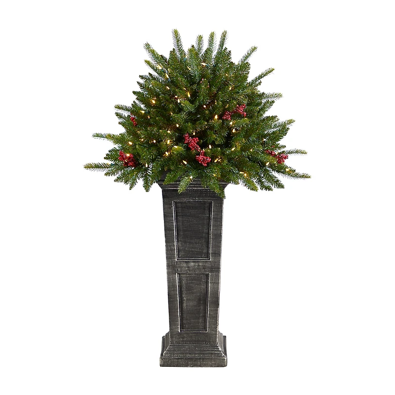 Nearly Natural Faux 4 Foot Pre-Lit Christmas Tree