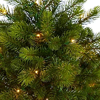 Nearly Natural Slim Faux Foot Pre-Lit Spruce Christmas Tree