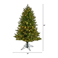Nearly Natural Vermont Faux 4 Foot Pre-Lit Spruce Christmas Tree
