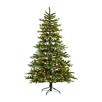 Nearly Natural Montreal Faux 7 Foot Pre-Lit Spruce Christmas Tree