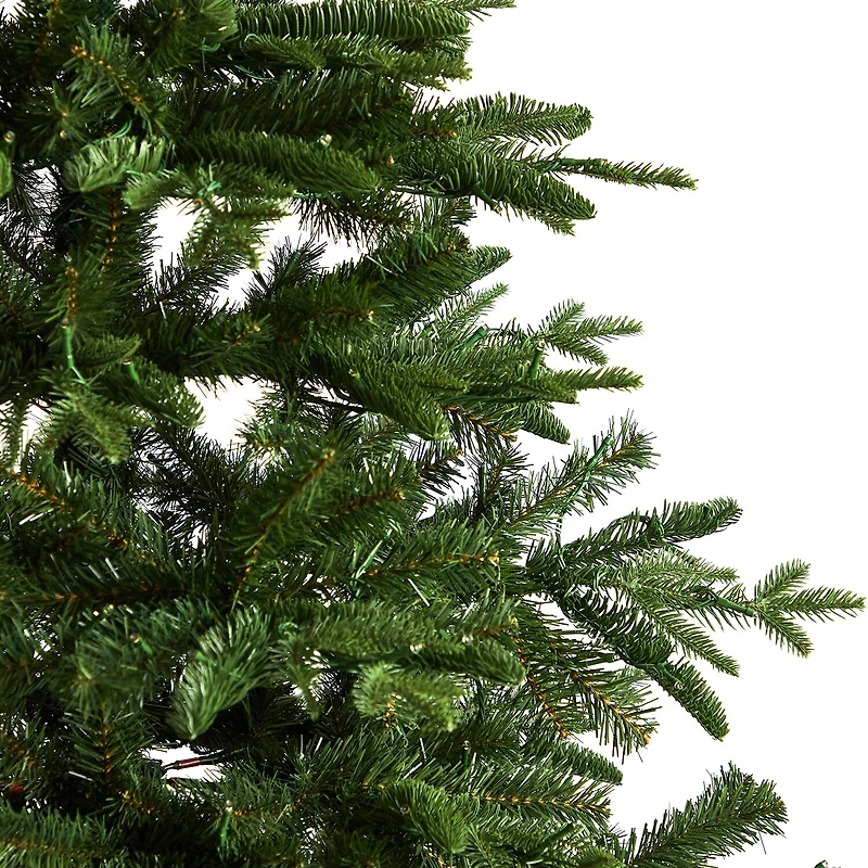 Nearly Natural Montreal Faux 7 Foot Pre-Lit Spruce Christmas Tree