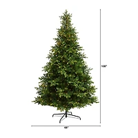 Nearly Natural Faux 9 Foot Pre-Lit Spruce Christmas Tree