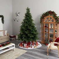 Nearly Natural Faux 9 Foot Pre-Lit Spruce Christmas Tree