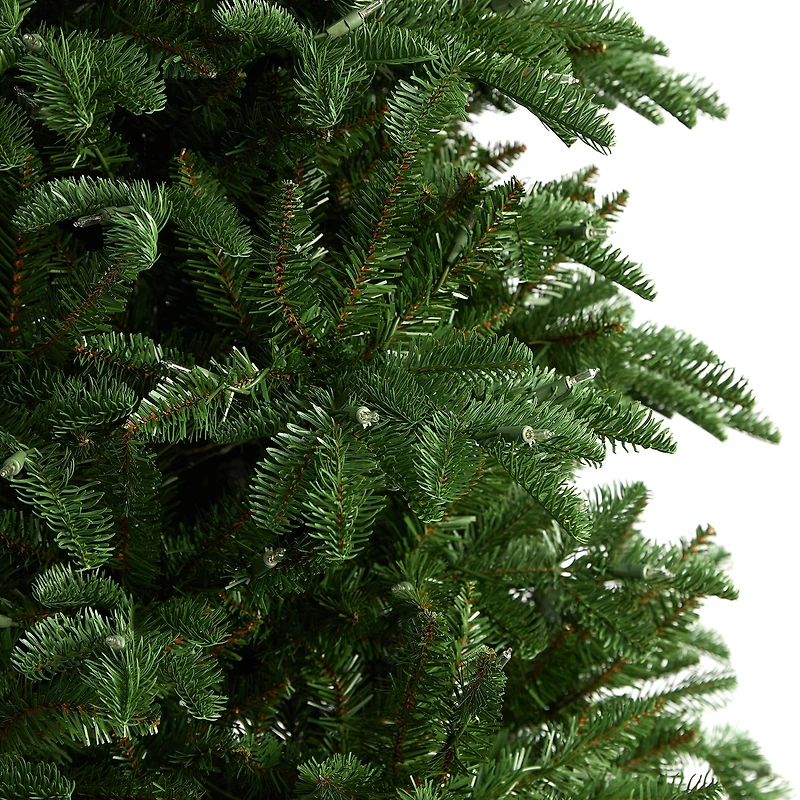 Nearly Natural Faux 9 Foot Pre-Lit Fir Christmas Tree