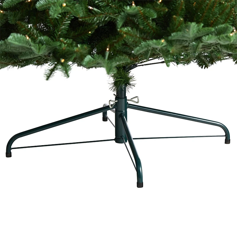Nearly Natural Faux 9 Foot Pre-Lit Fir Christmas Tree