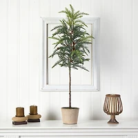 Nearly Natural Winnipeg Faux In Planter 3 1/2 Foot Pine Christmas Tree