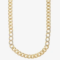 Bijoux Bar Gold Tone Womens 18 Inch Link Chain Necklace