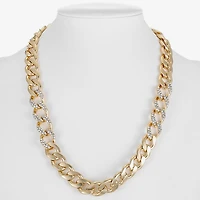 Bijoux Bar Gold Tone Womens 18 Inch Link Chain Necklace