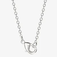 Hello Kitty Womens Crystal Pure Silver Over Brass Bow 18 Inch Pendant Necklace