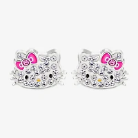 Crystal 8.6mm Bow Hello Kitty Stud Earrings
