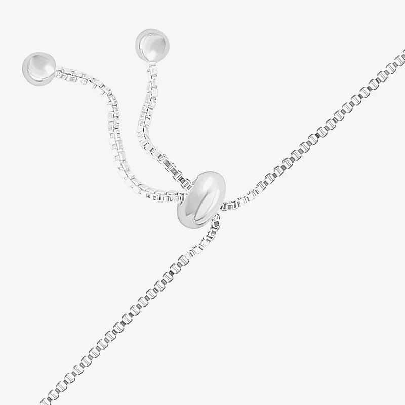 Womens Crystal Bow Heart Hello Kitty Bolo Bracelet