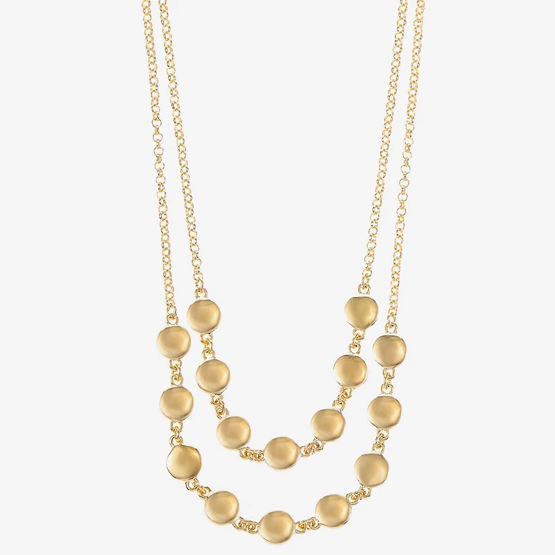 Liz Claiborne Layered Womens 17 Inch Strand Necklace