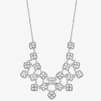 Monet Jewelry Timeless Silver Tone Womens 18 Inch Statement Necklace