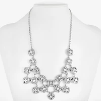 Monet Jewelry Timeless Silver Tone Womens 18 Inch Statement Necklace