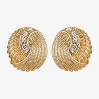 Monet Jewelry Gold Tone Spiral Glass 21mm Stud Earrings