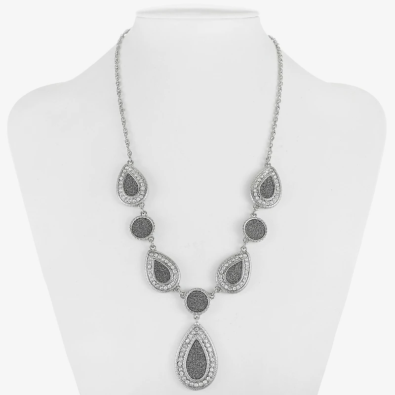 Monet Jewelry Womens Glass 18 Inch Y Necklace