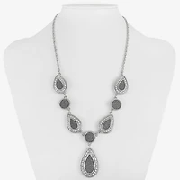 Monet Jewelry Womens Glass 18 Inch Y Necklace