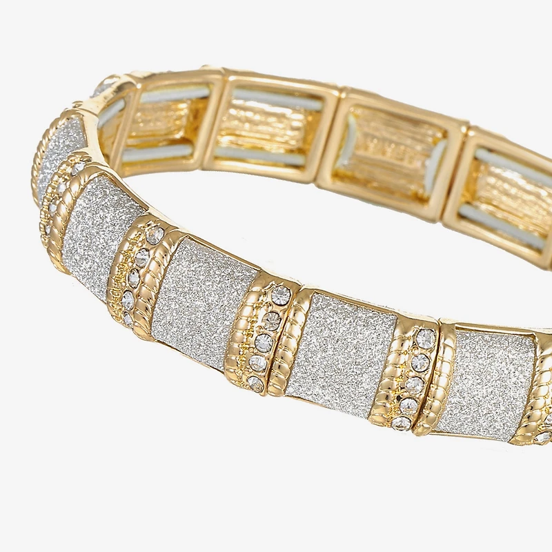 Monet Jewelry Gold Tone Womens Glass Stretch Bracelet