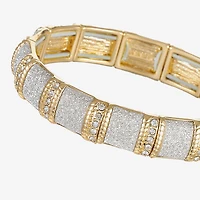 Monet Jewelry Gold Tone Womens Glass Stretch Bracelet
