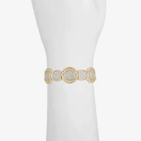 Monet Jewelry Womens Glass Round Stretch Bracelet