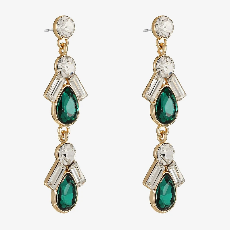 Monet Jewelry Womens Glass Hypoallergenic Drop Earrings