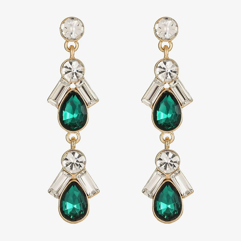 Monet Jewelry Womens Glass Hypoallergenic Drop Earrings