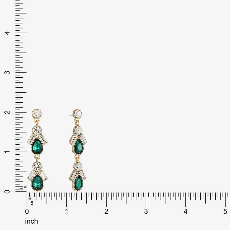 Monet Jewelry Womens Glass Hypoallergenic Drop Earrings