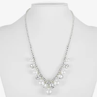 Monet Jewelry Timeless Silver Tone Womens 17 Inch Collar Necklace