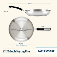 Farberware Brilliance Stainless Steel 12.25" Frying Pan