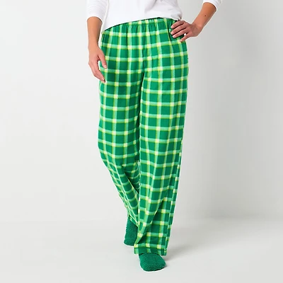Sleep Chic Womens Fleece Pajama Pants with Socks
