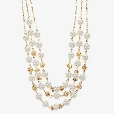 Monet Jewelry Womens Glass 19 Inch Strand Necklace