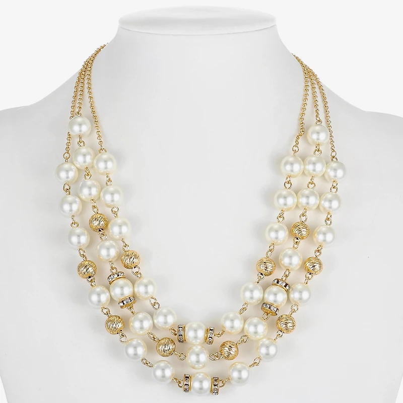 Monet Jewelry Womens Glass 19 Inch Strand Necklace