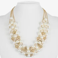 Monet Jewelry Womens Glass 19 Inch Strand Necklace