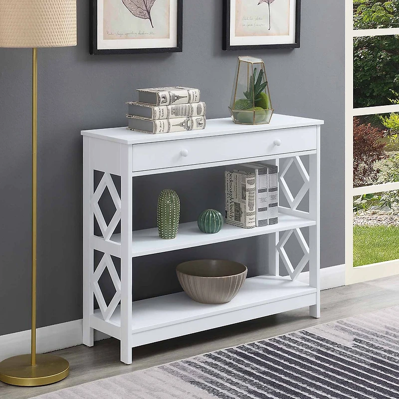 Convenience Concepts Diamond 1-Drawer Console Table