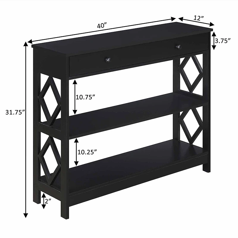 Convenience Concepts Diamond 1-Drawer Console Table