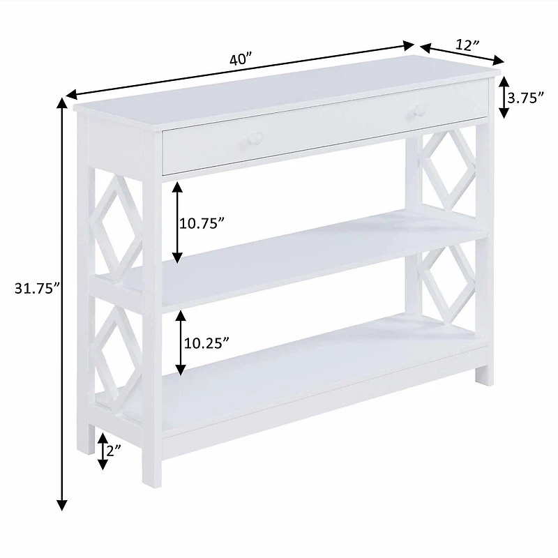 Convenience Concepts Diamond 1-Drawer Console Table