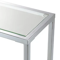 Convenience Concepts Nadia Glass Top Metal Console Table