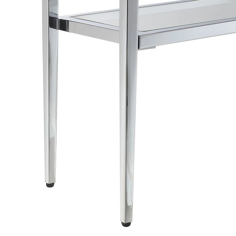 Convenience Concepts Nadia Glass Top Metal Console Table