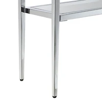 Convenience Concepts Nadia Glass Top Metal Console Table