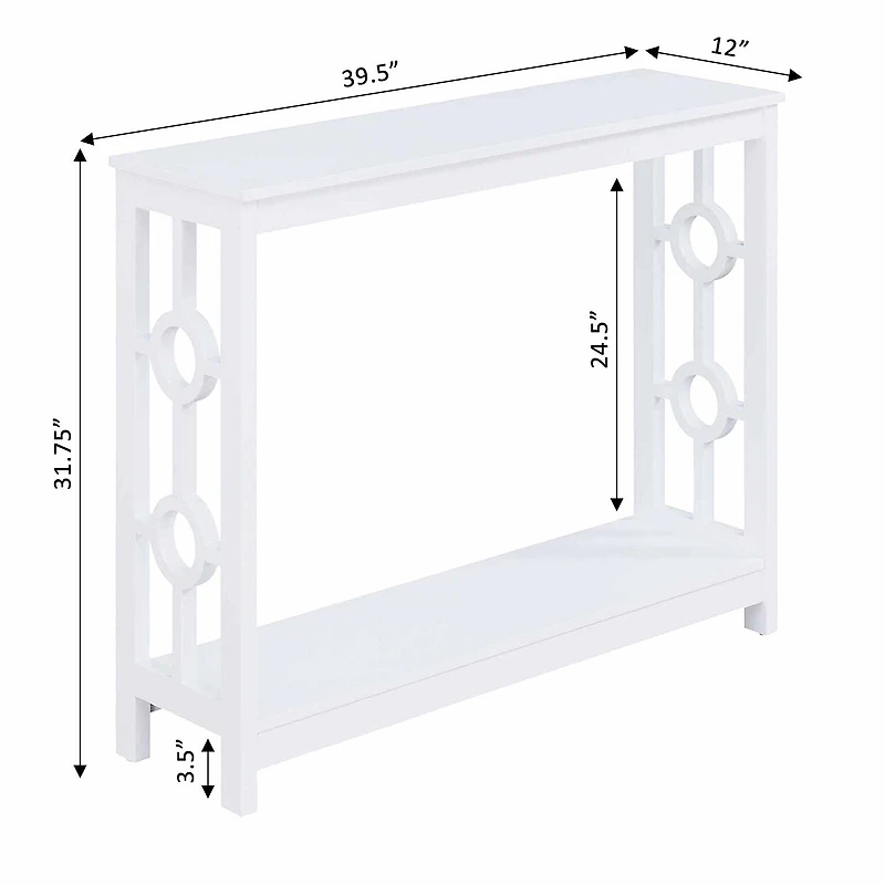 Ring Console Table With Shelf
