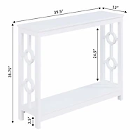 Ring Console Table With Shelf