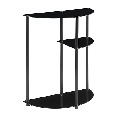 Convenience Concepts Design2go Glass Top Metal Console Table