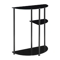 Convenience Concepts Design2go Glass Top Metal Console Table