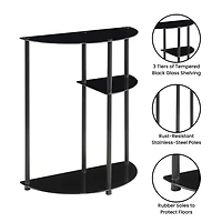 Convenience Concepts Design2go Glass Top Metal Console Table