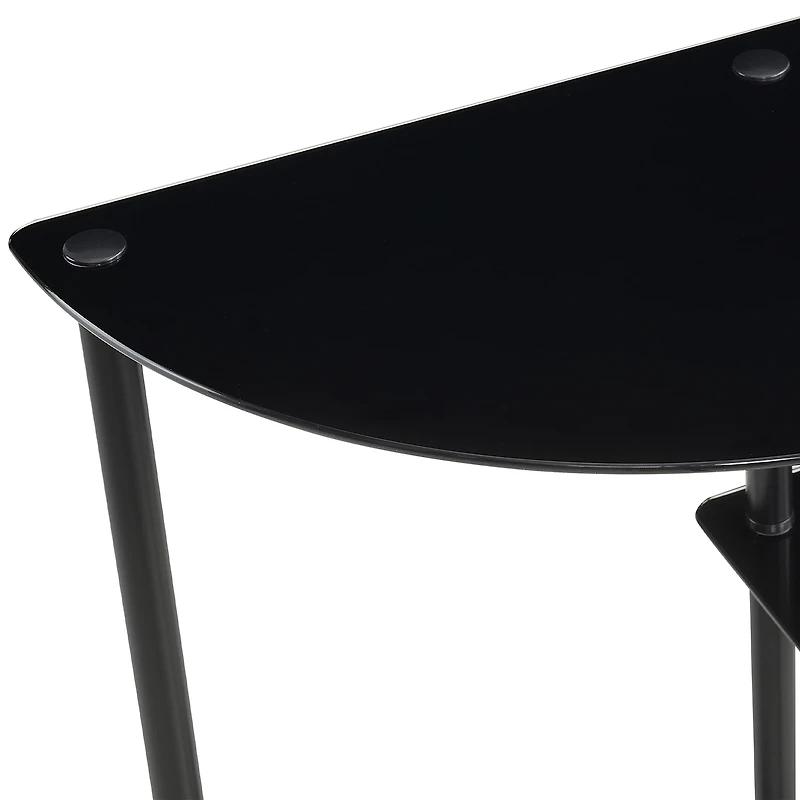 Convenience Concepts Design2go Glass Top Metal Console Table