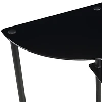 Convenience Concepts Design2go Glass Top Metal Console Table
